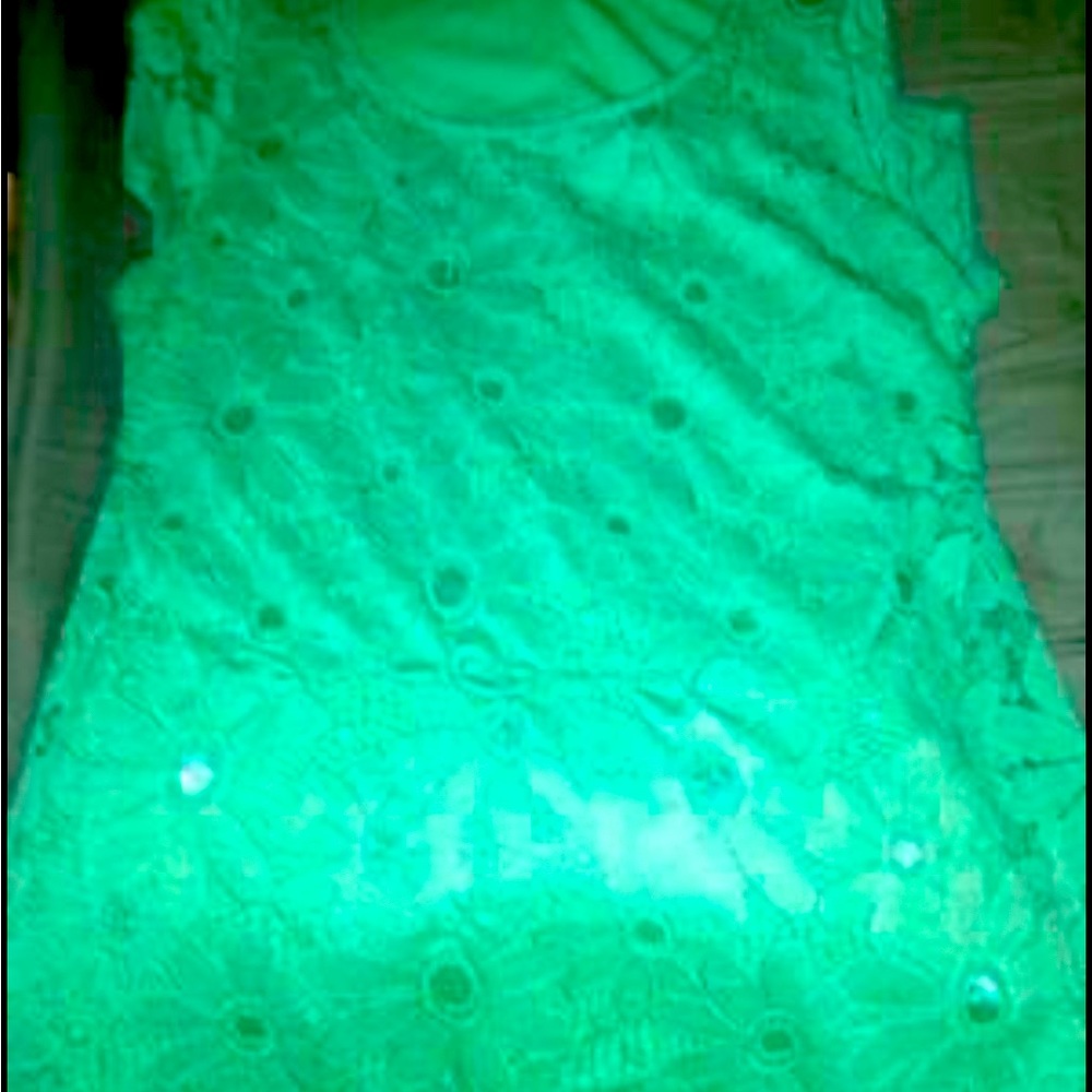 Emerald green sheath dress fully lined. Short sleeve hits right above knee.